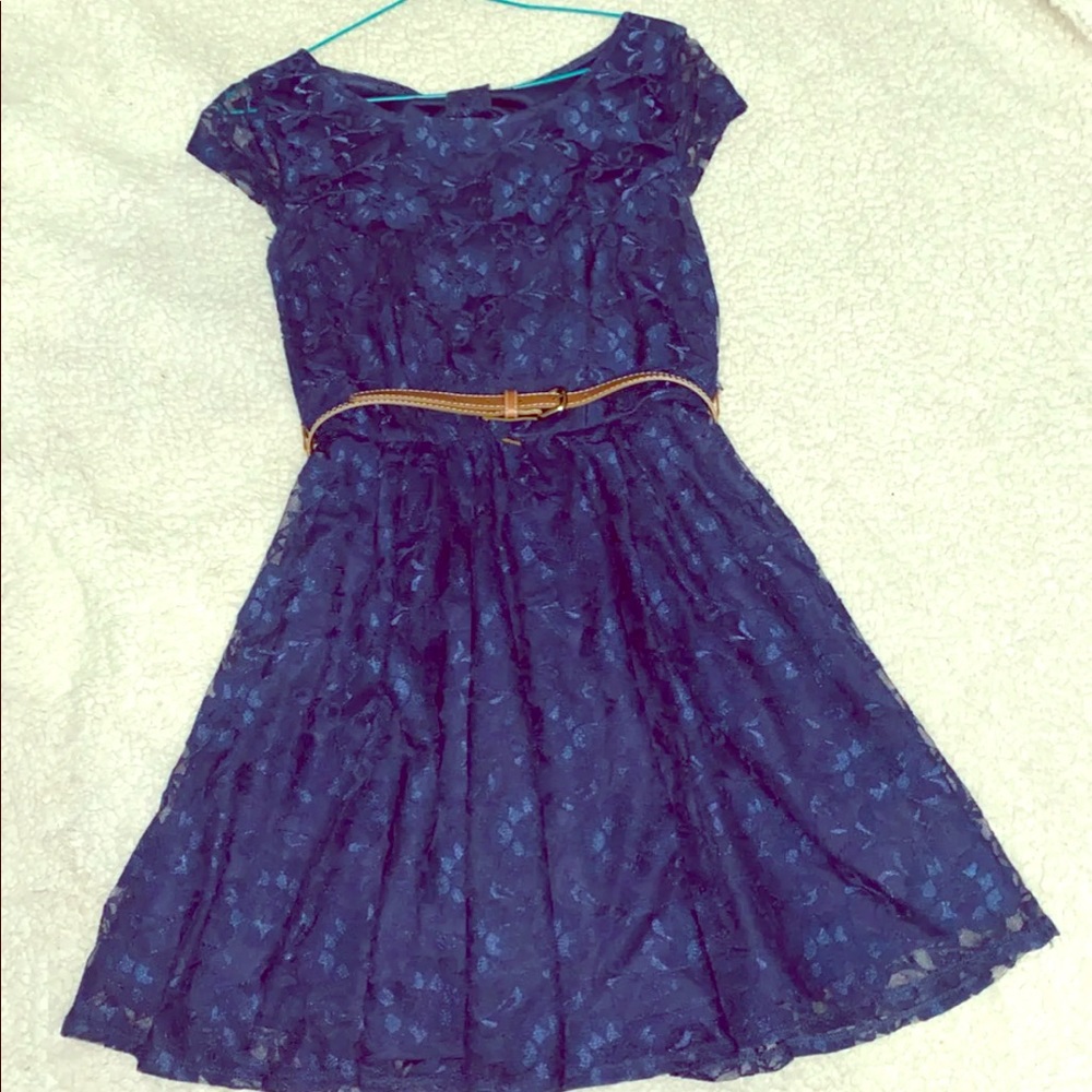 Navy blue lace dress